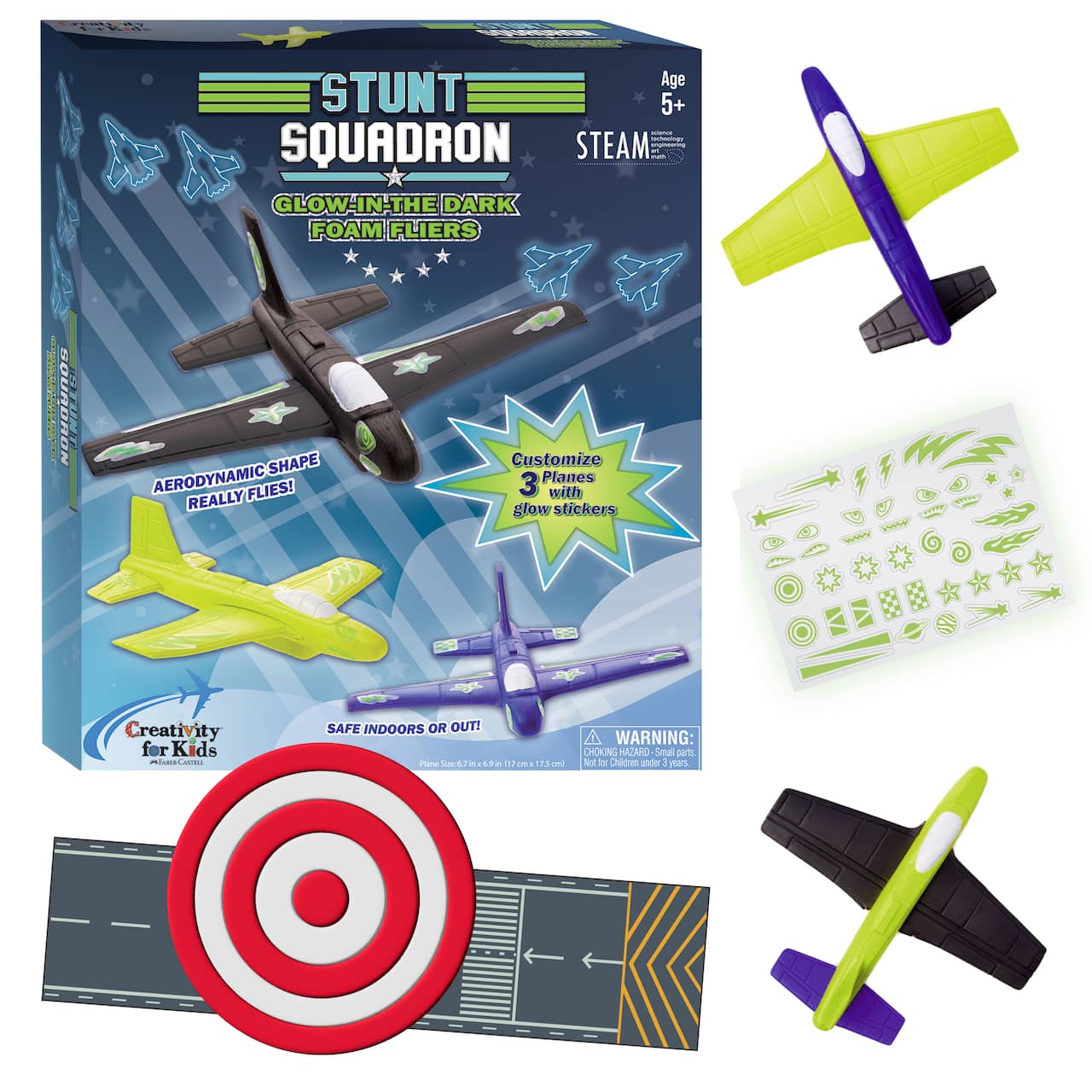 Creativity for Kids® Stunt Squadron™ Glow-in-the-Dark Foam Flier Kit